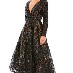 MAC DUGGAL SEQUIN EMBROIDERED A-LINE DRESS -NWT